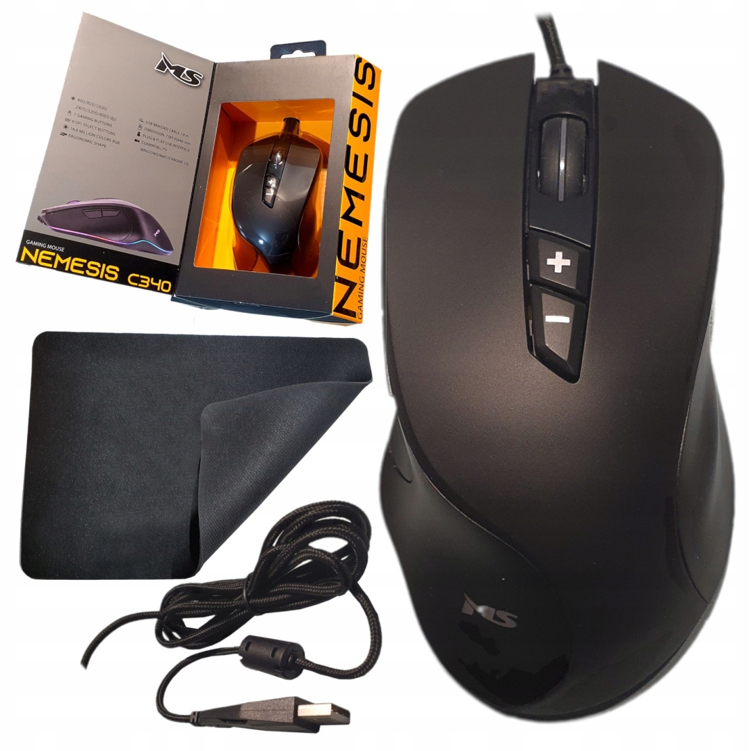 Myš Ms Nemesis C340 4000D Programovatelná Drátová S Podložkou