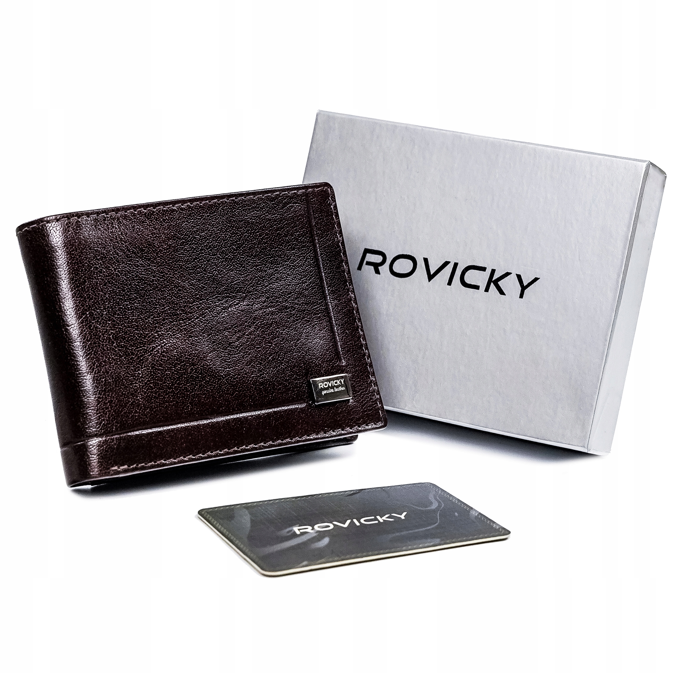 

Solidny portfel męski skórzany Stop Rfid Rovicky