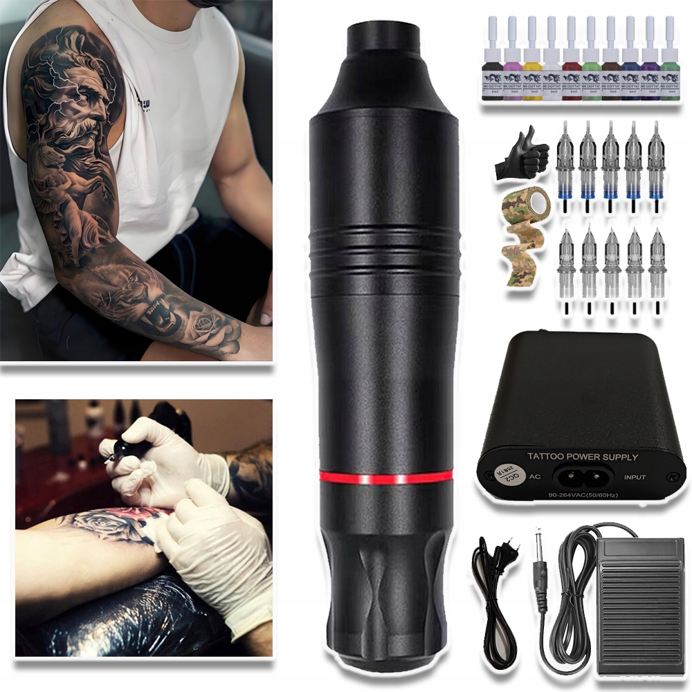 Sada Pro Začátečníky Na Tetování Strojek Na Na Tetování 10 Barevných Inkoustů
