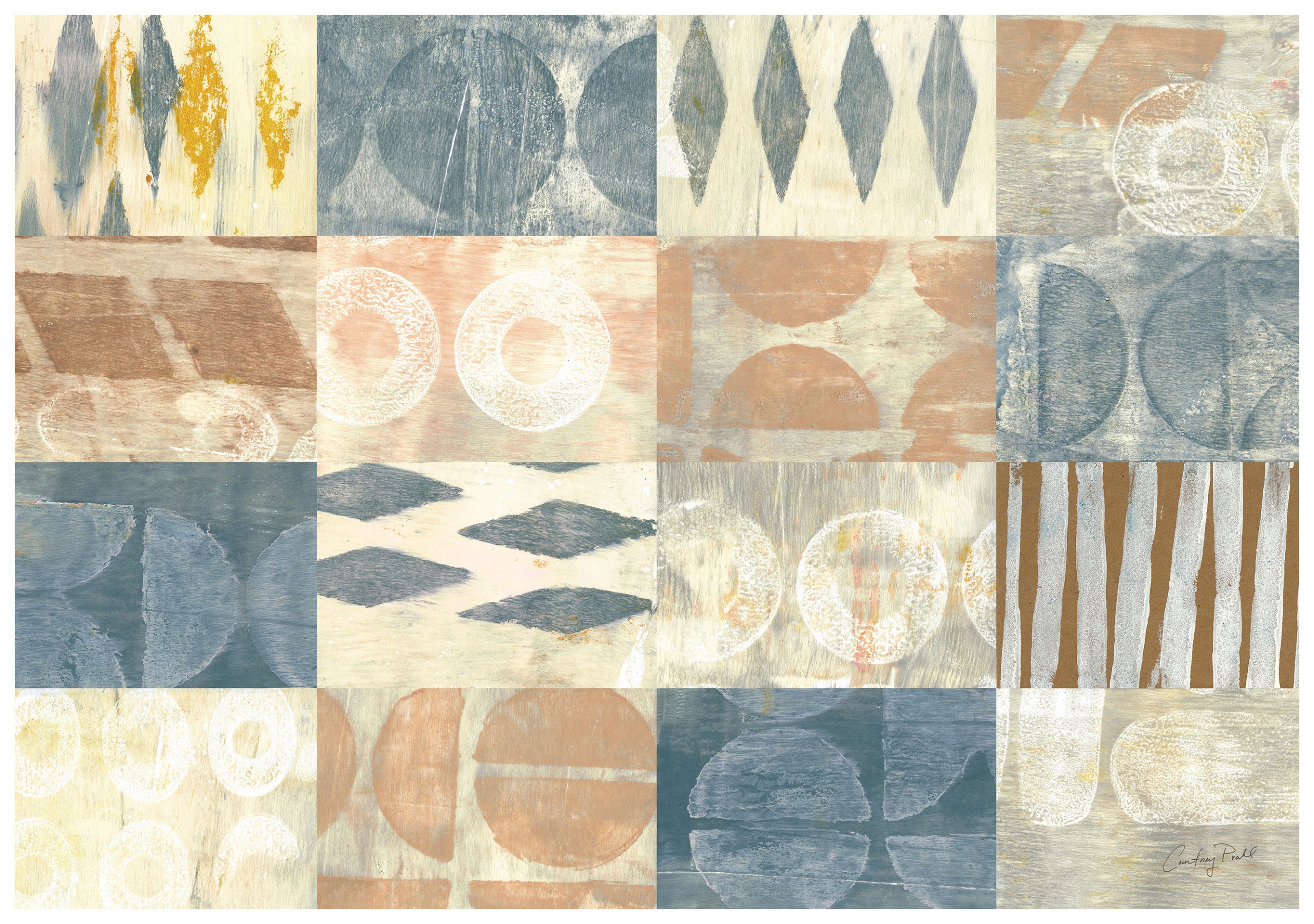 Fototapeta Geometrie Abstrakce Figurky Barvy do obývacího pokoje 312x219 lepidlo