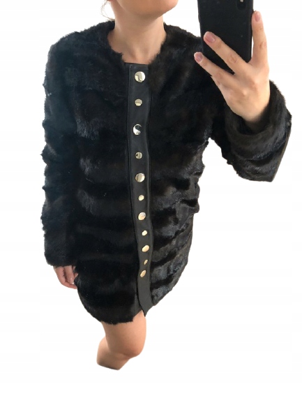 A915 ZARA FUTRO PŁASZCZ TRINNY WOODALL - L