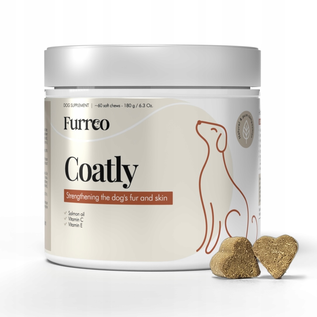 Levně Doplňky pro psa v pamlskách pro zdravou srst Furreo Coatly 60ks