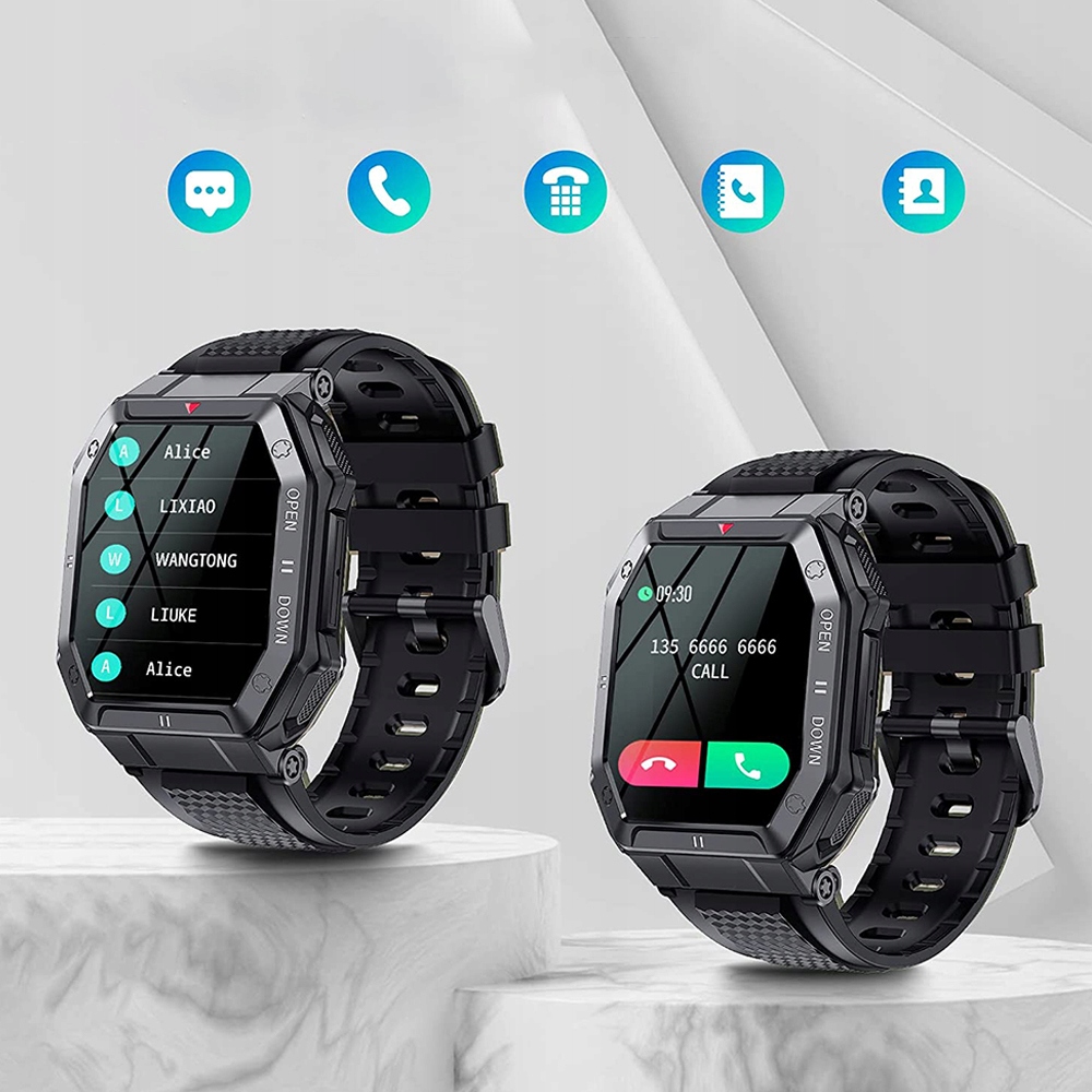 SMARTWATCH INTELIGENTNY ZEGAREK BT5.0 K55 350mAh Marka Inna