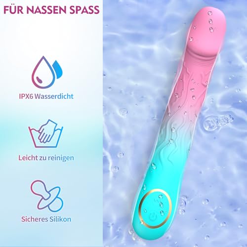 DILDO VIBRATOR DLA KOBIET G PUNKT 10 TRYBÓW WIBRACJI STYMULACJA PROSTATY — miniatura 5