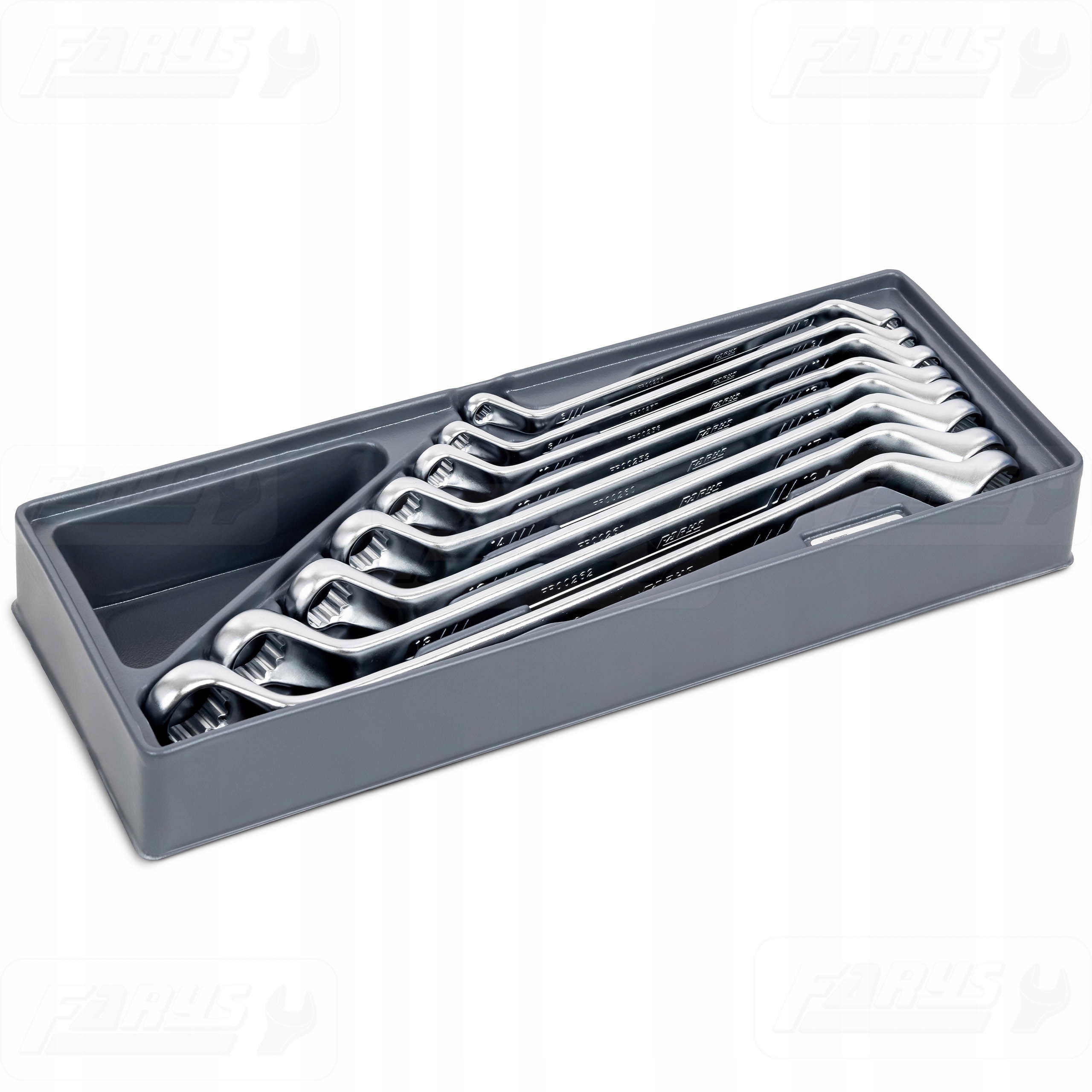 Sada ohnutých očkových klíčů 8 ks. Vložka do dílenské skříňky Farys