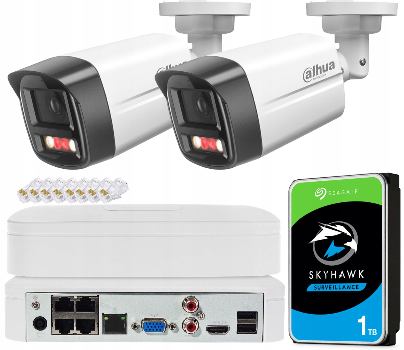 Sada na monitorovanie Dahua 2 kamery 4MPX bez kábla rekordér 4CH disk 1TB