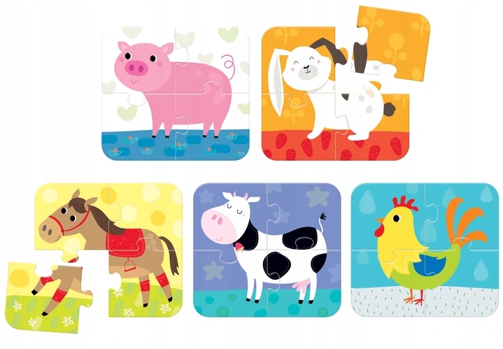 CZUCZU MOJE PIERWSZE PUZZLE UKŁADAM ZWIERZĄTKA 2+ Wiek dziecka 2 lata +