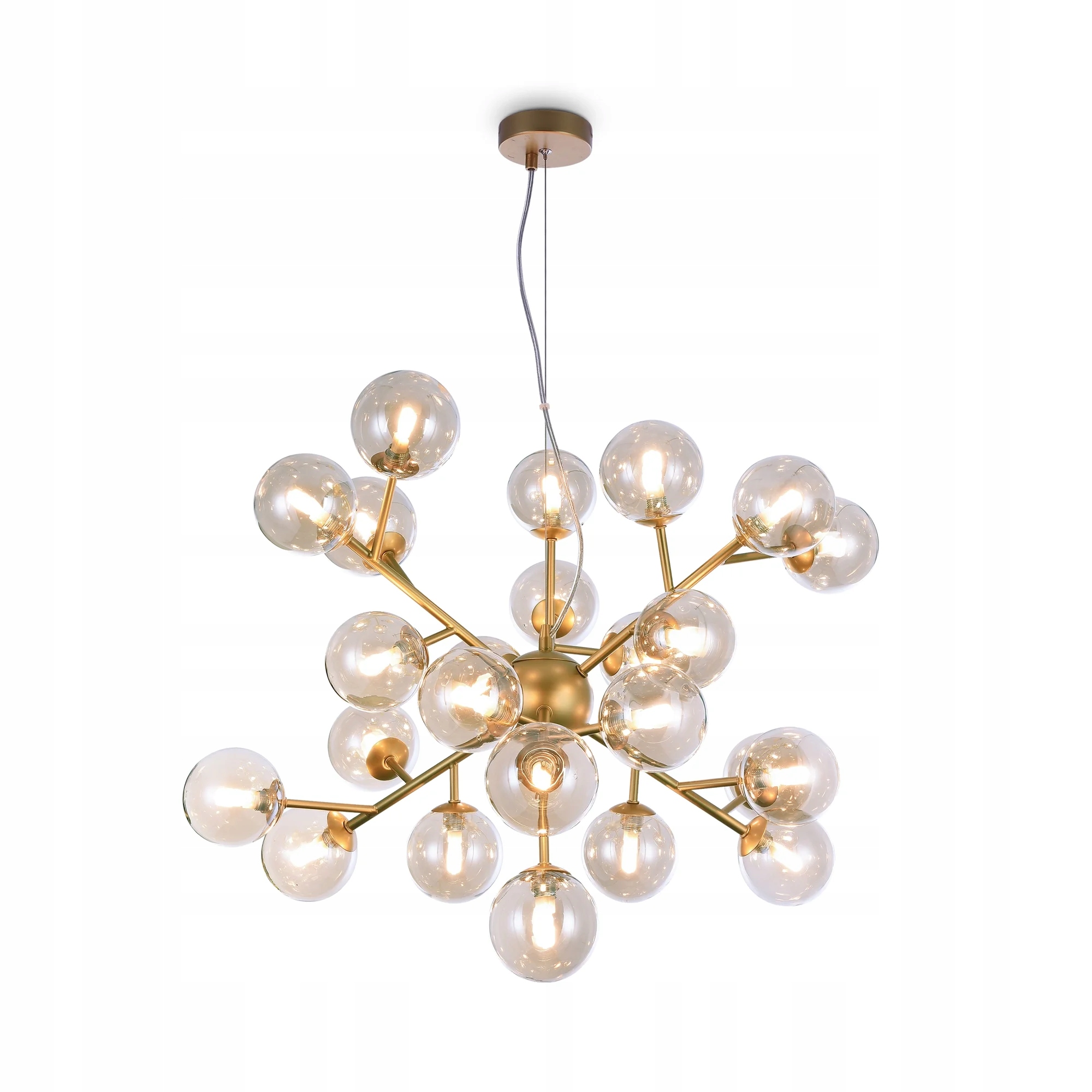 Luster na závesnú lampu zlaté sklenené gule moderné 24 bodov Maytoni