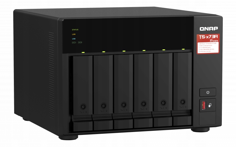 Qnap TS-673A-8G (Ryzen 2,2GHz 8GB Ram 6x Sata 2x M.2 NVMe slot