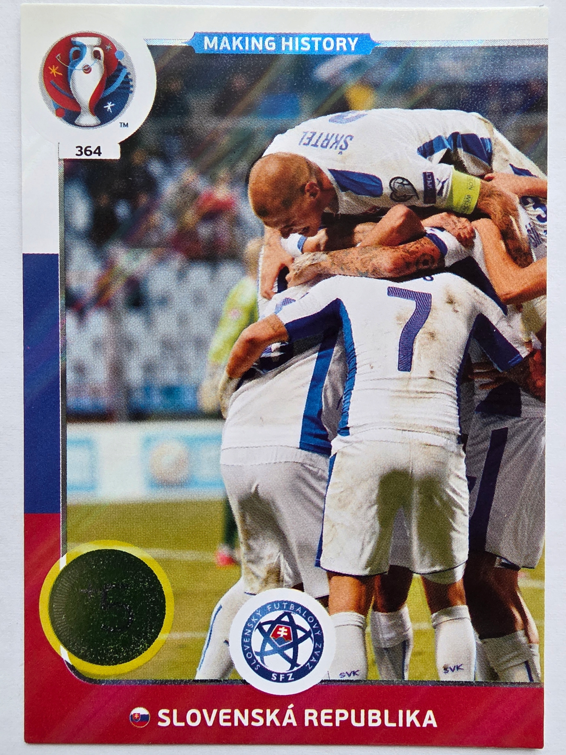 2016 Panini Euro Making History Słowacja Nr 364 /J13