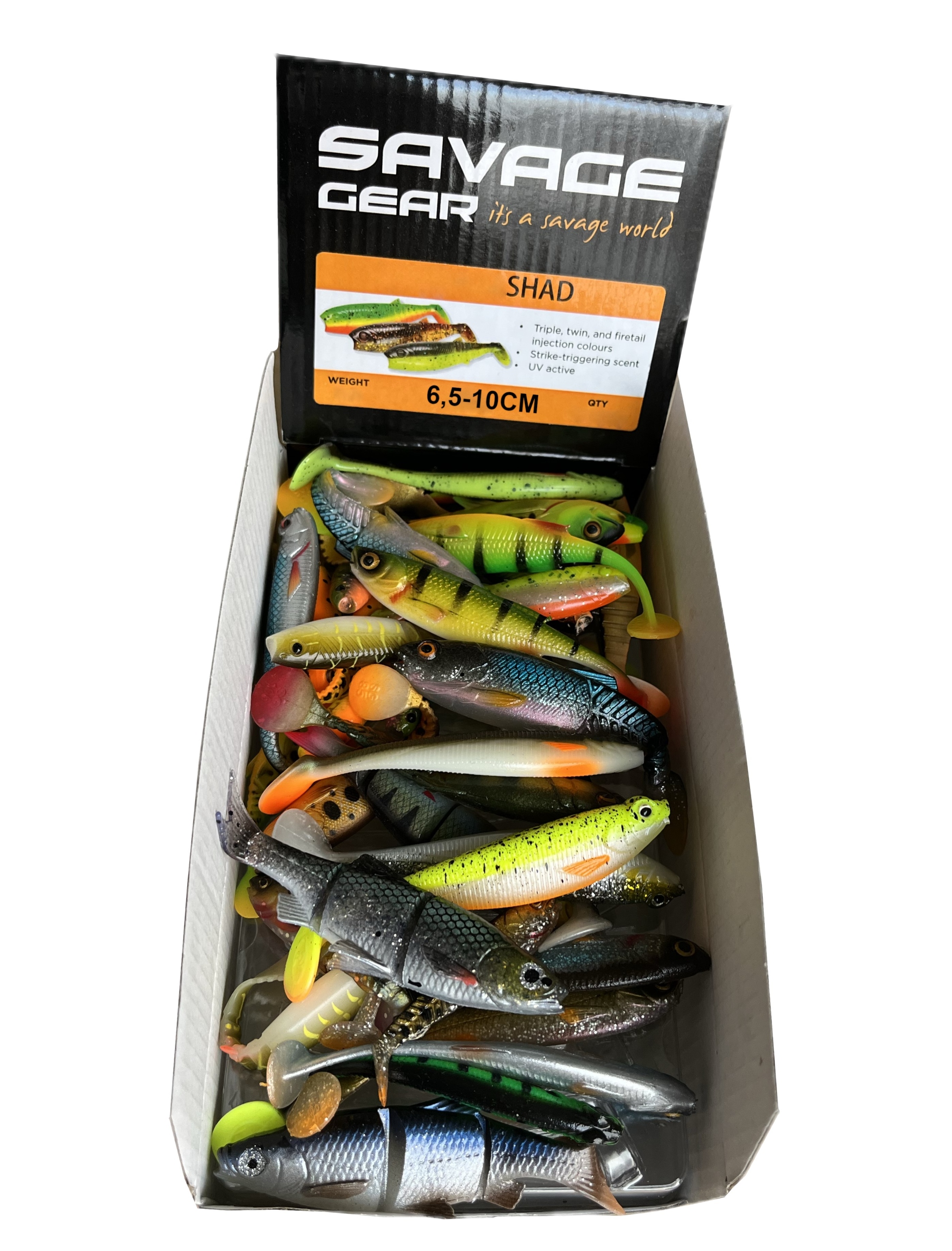 karton Box M Gum przynęt 6,5cm-10cm Savage Gear 40szt Okoń Sandacz