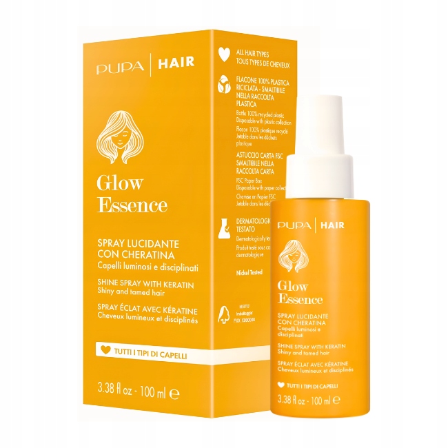 Leštící lak na vlasy Pupa Glow Essence s keratinem 100 ml