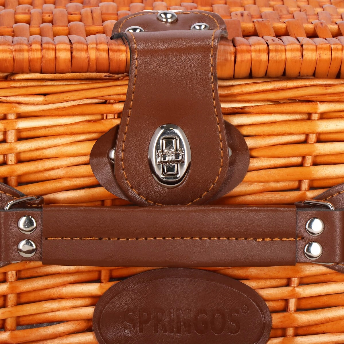 KOSZ PIKNIKOWY TERMICZNY WIKLINOWY + WYPOSAŻENIE SZTUĆCE TALERZE KOSZYK Wyposażenie dla 2 osób