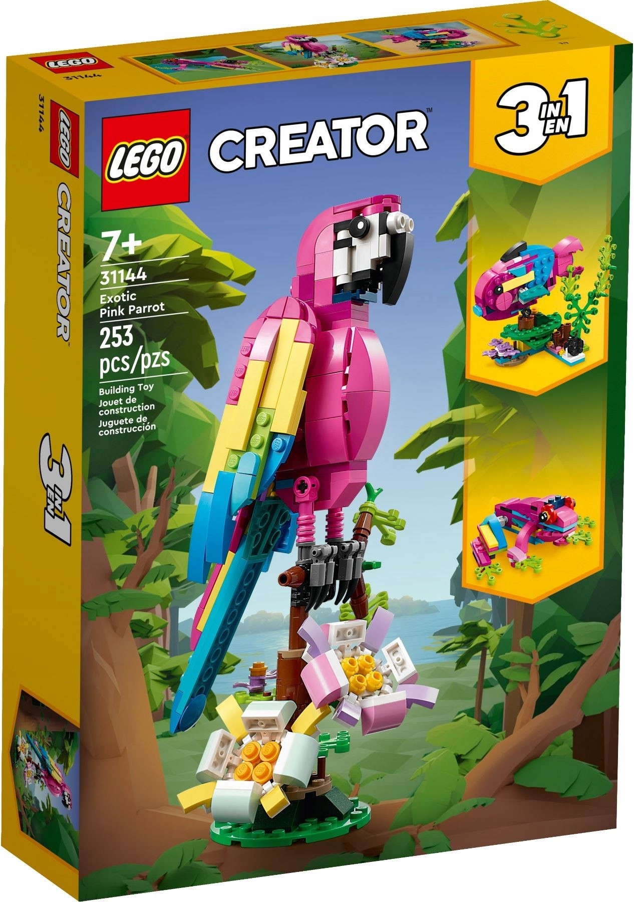 LEGO CREATOR EGZOTYCZNA RÓŻOWA PAPUGA ZESTAW 3W1 31144 Marka LEGO