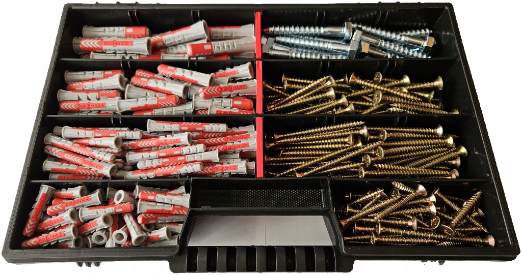 Kołki Fischer Duopower Z Wkrętami Zestaw 310 Elementów Kołek Do Betonu