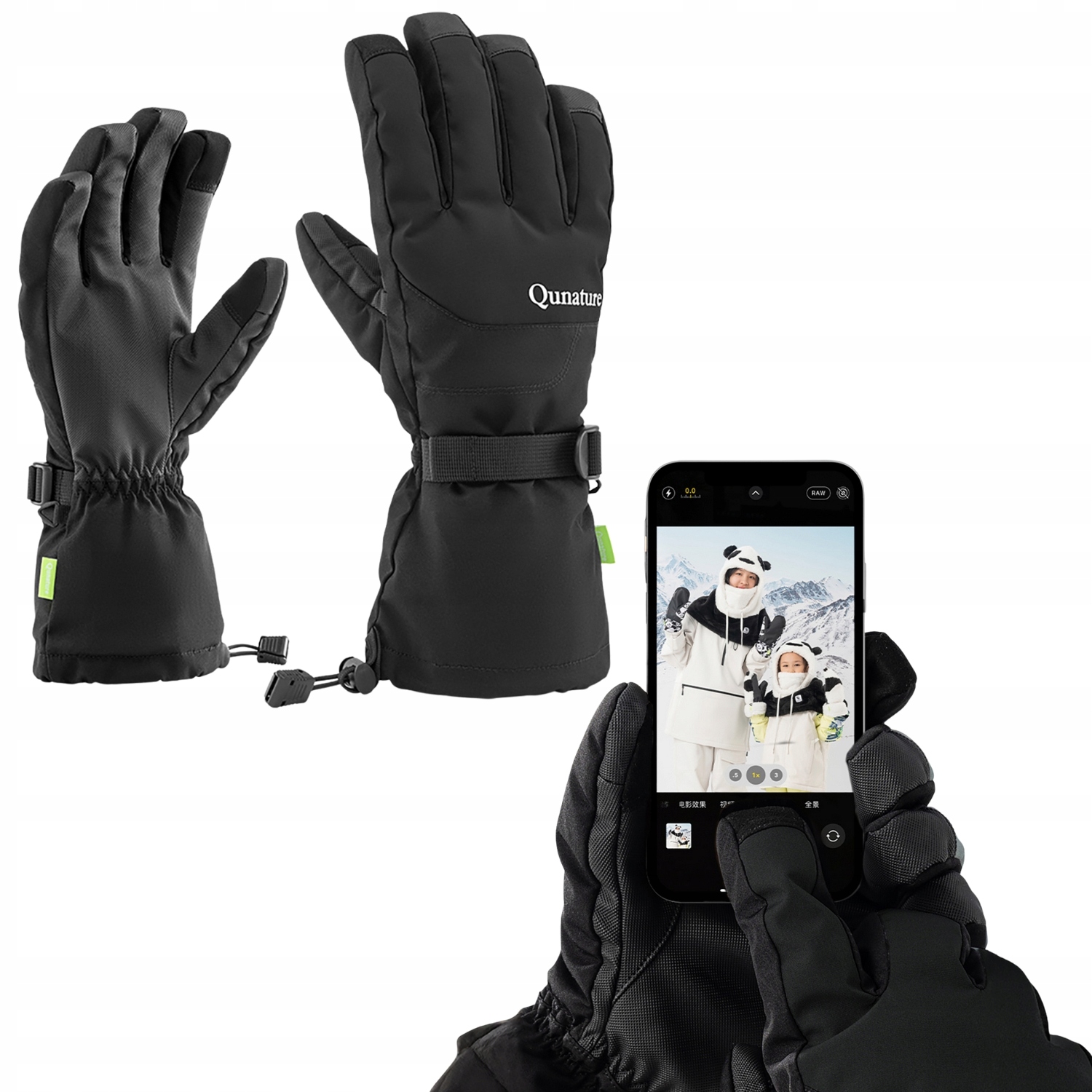 Pánské Zimní Dotykové Dámské Lyžařské Rukavice Voděodolné Qunature