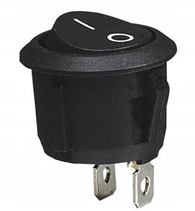 Przełącznik okrągły kołyskowy 2poz 2pin (1378)