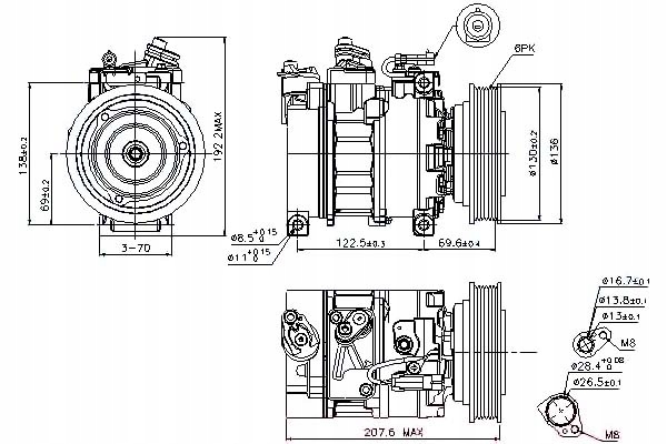 Компрессор кондиционера ALFA ROMEO 156 166