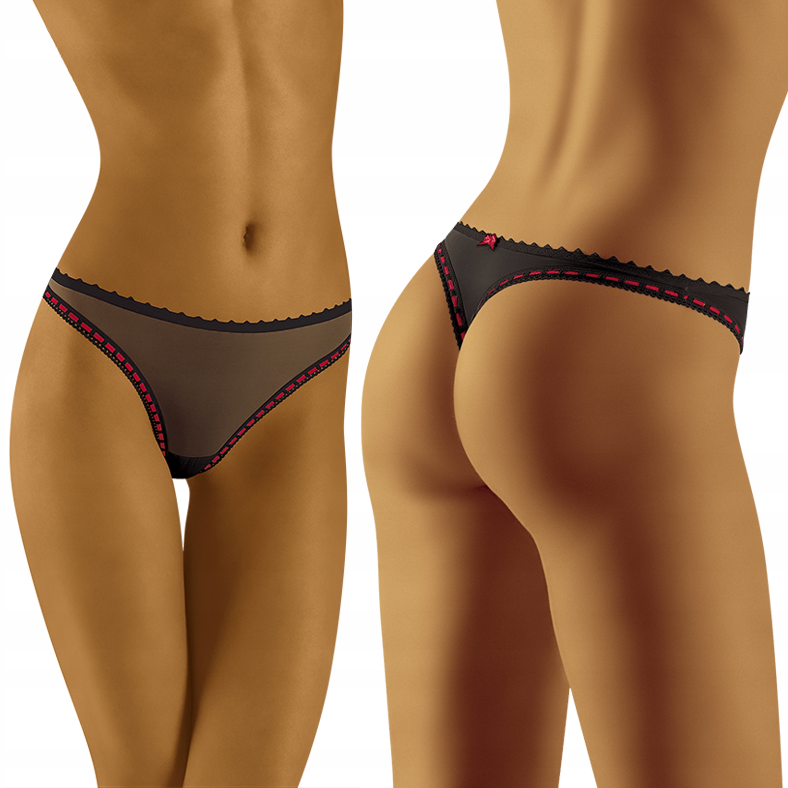 

Wolbar Carimbo Tiulowe Stringi Damskie czarny S