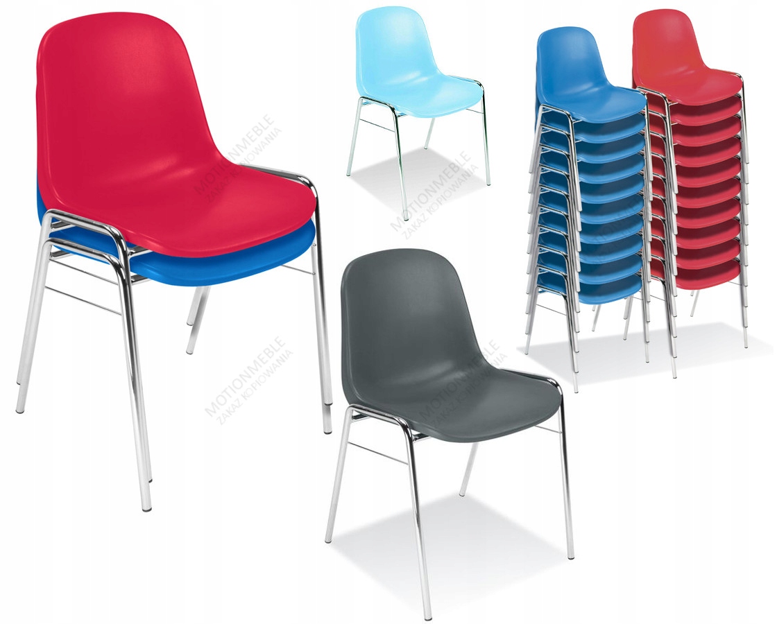 KRZESŁO DO POCZEKALNI PLASTIKOWE BETA-BL J. SZARE Marka Nowy Styl