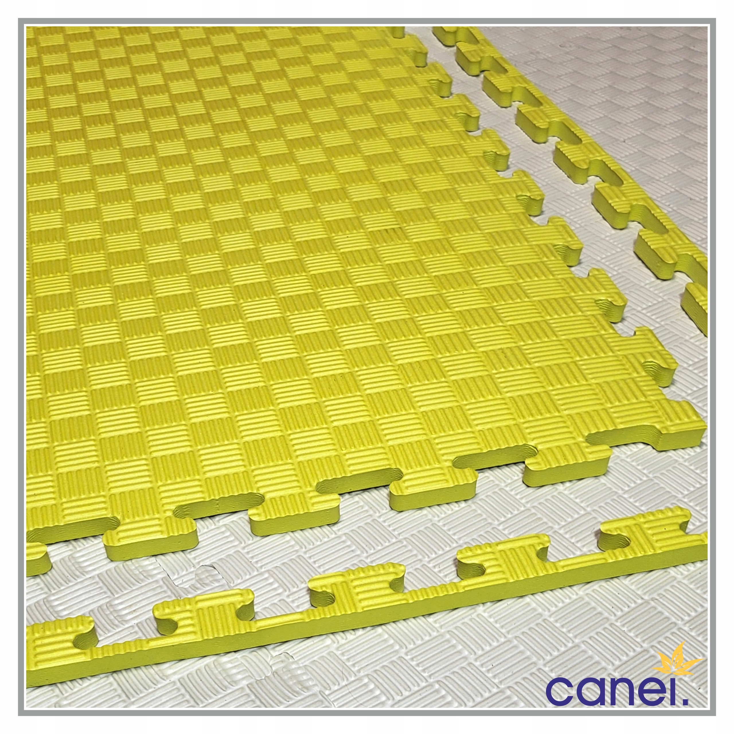 MATA do ĆWICZEŃ PUZZLE PIANKOWE GRUBA z PIANKI EVA 1m² PODŁOGĘ 1,5 cm Model Mata piankowa PUZZLE PROFESJONALNA 1m² żółty