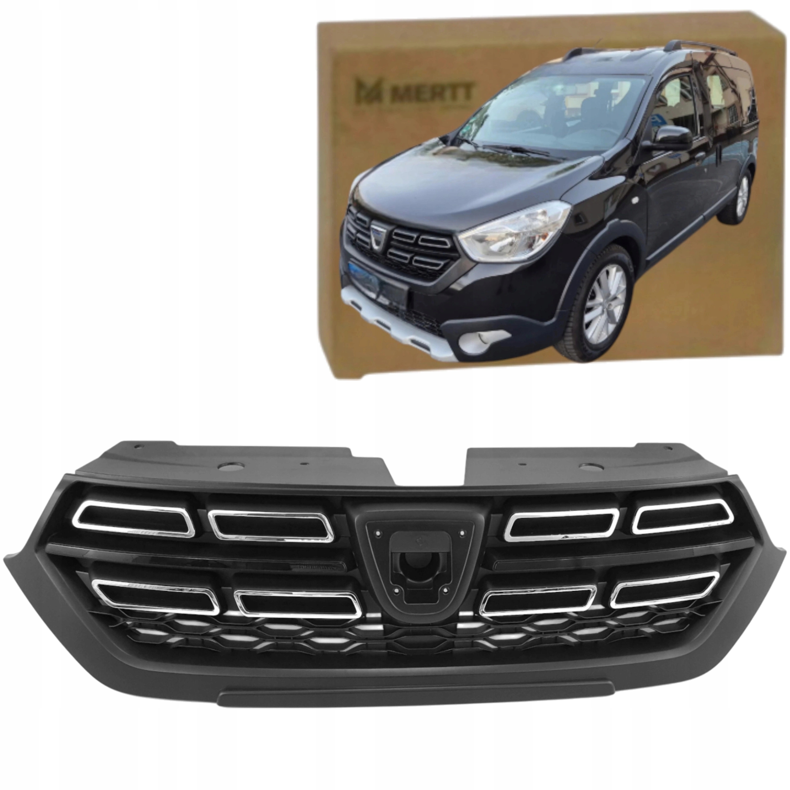 Dacia Lodgy Dokker 2018- Stepway Atrapa Mřížka Gril Černá 623104154R