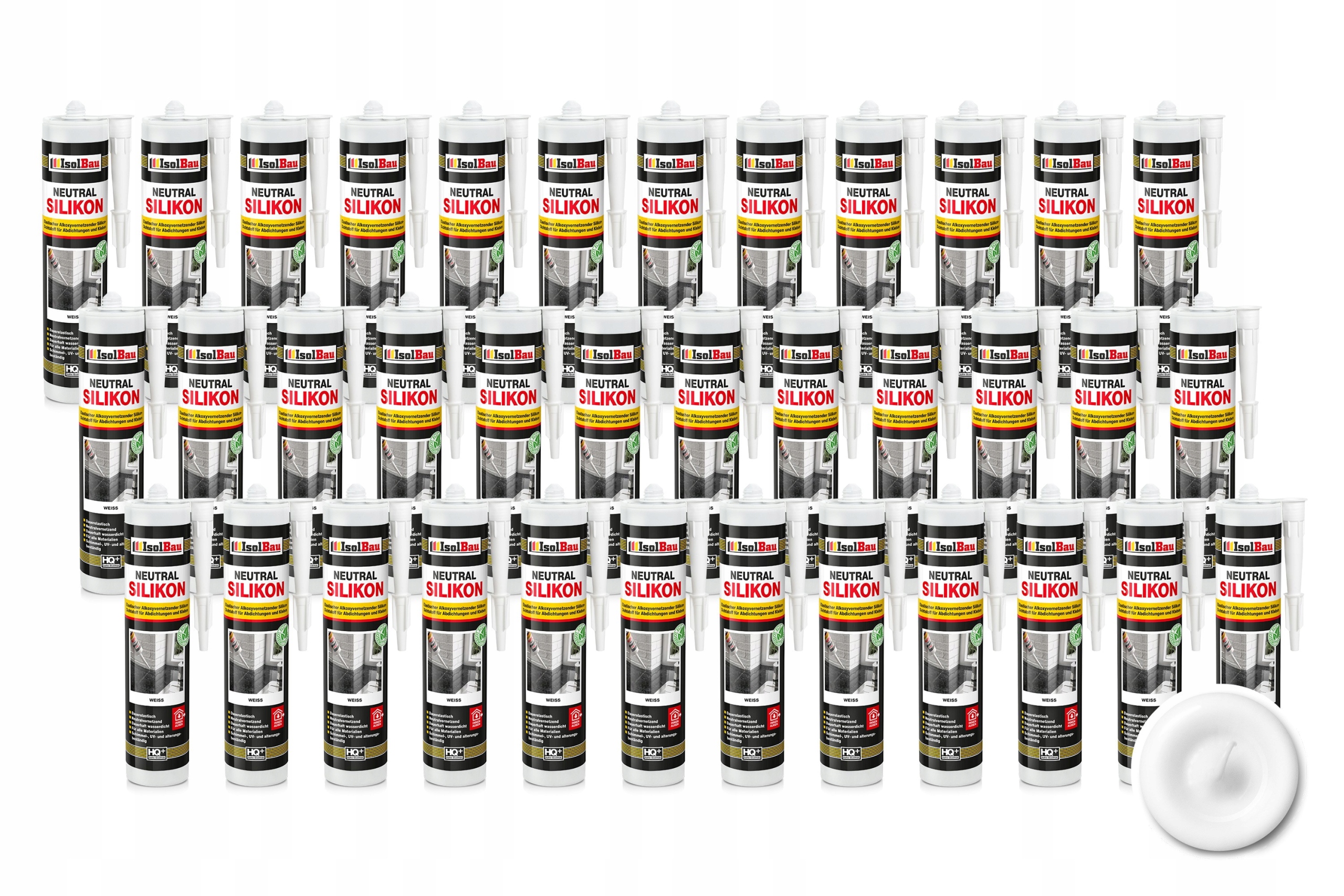 Silikon Neutrální Bílý 36 x 300 ml do koupelen Kuchyně s kameny Mramoru