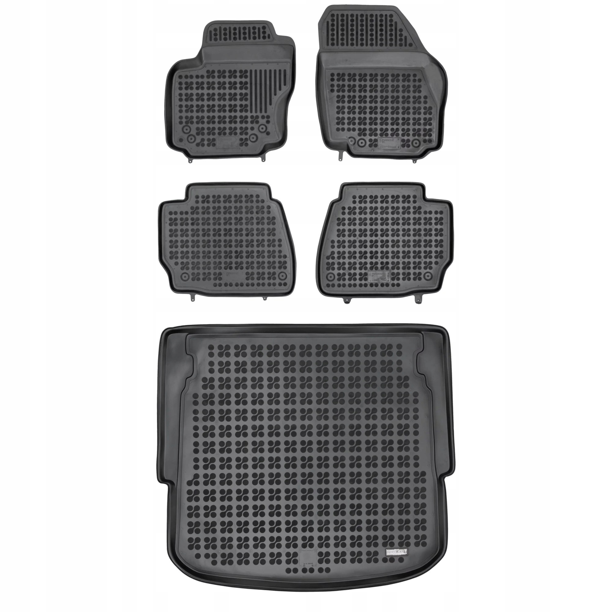 Gumová sada kobercov a rohoží Ford Mondeo IV 2007-2014 Hatchback s kolesom