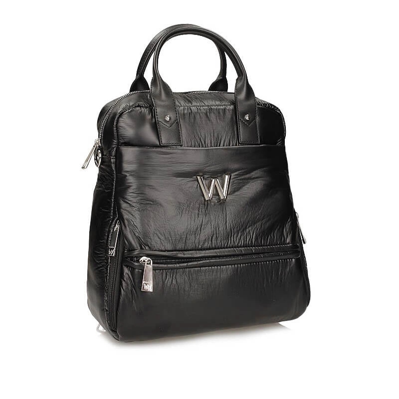 Batoh Wonders WB-52006 černý městský se zapínáním na zip