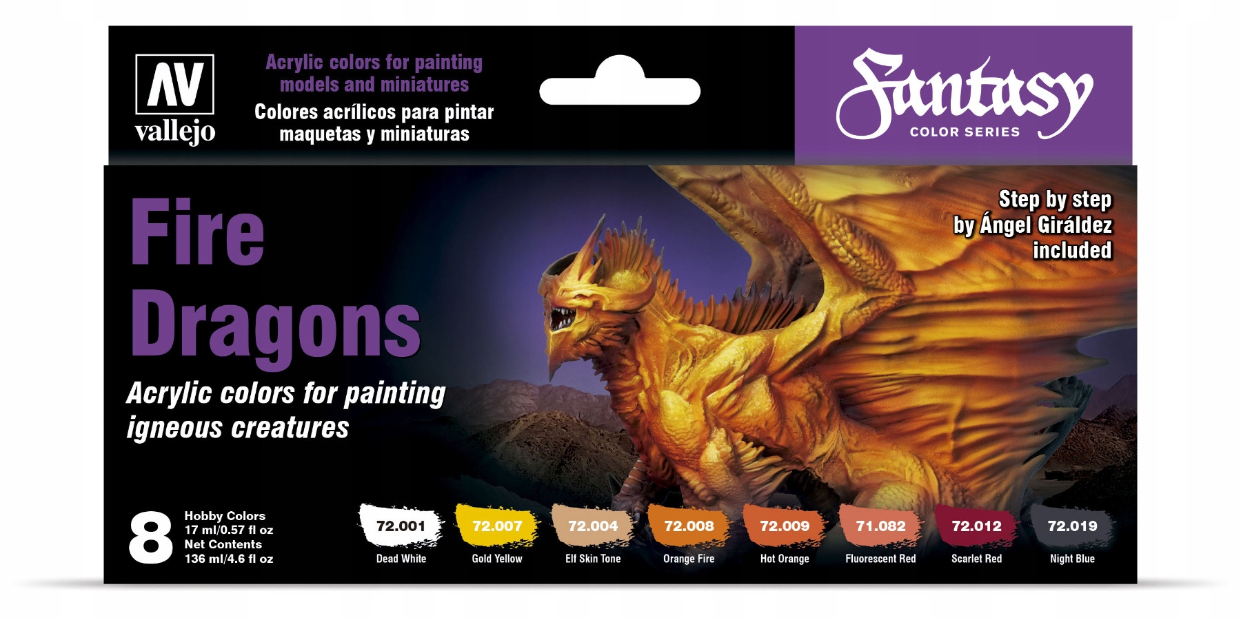 Barvy Vallejo 72312 Game Color 8 Fire Dragons