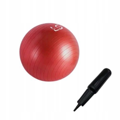 Piłka gimnastyczna czerwona Line Sport do rehabilitacji z pompką 55 cm