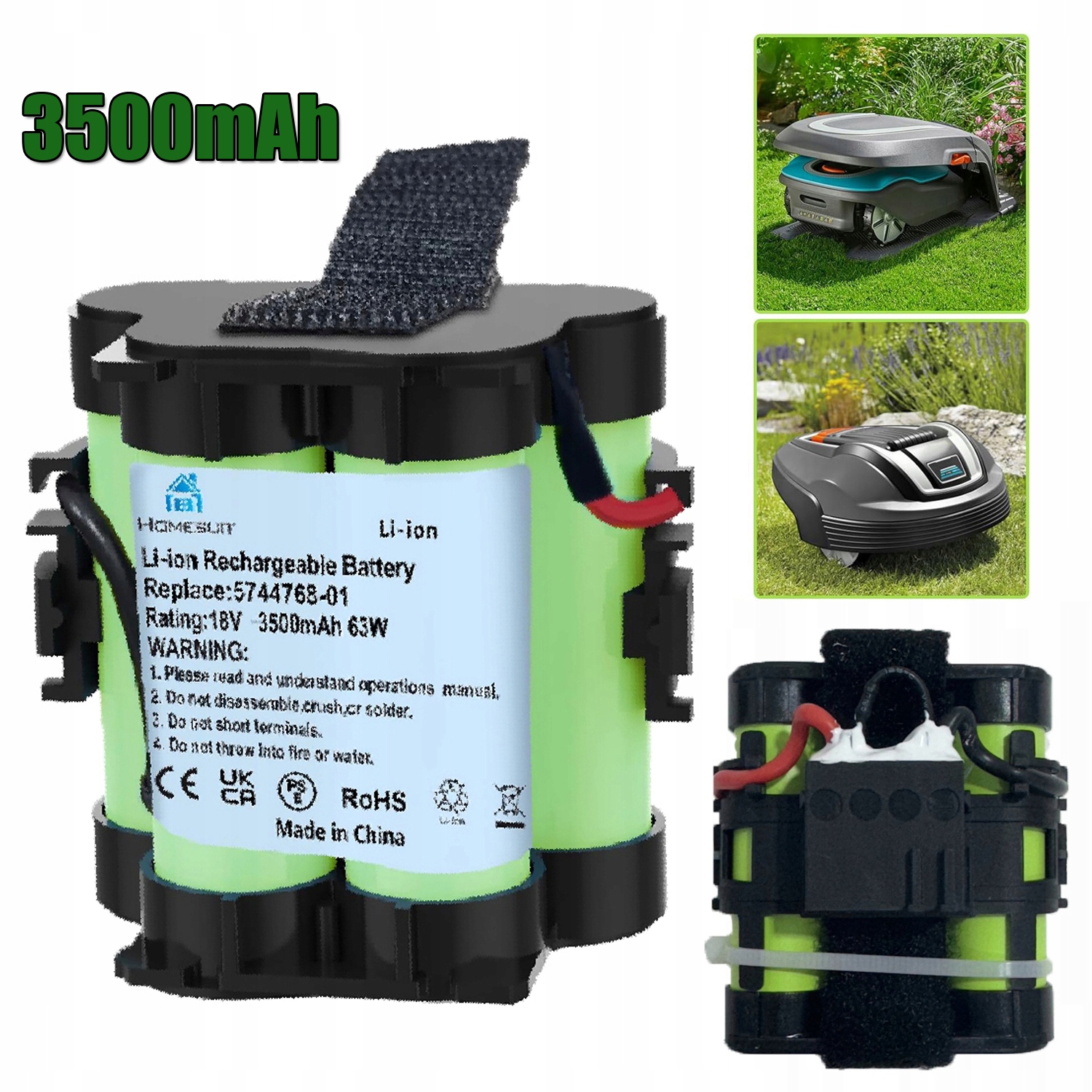 Vhbw - Batteria Li-ion 5000mah (25v) Per Tosaerba Gardena Tosaerba A - Foto 6