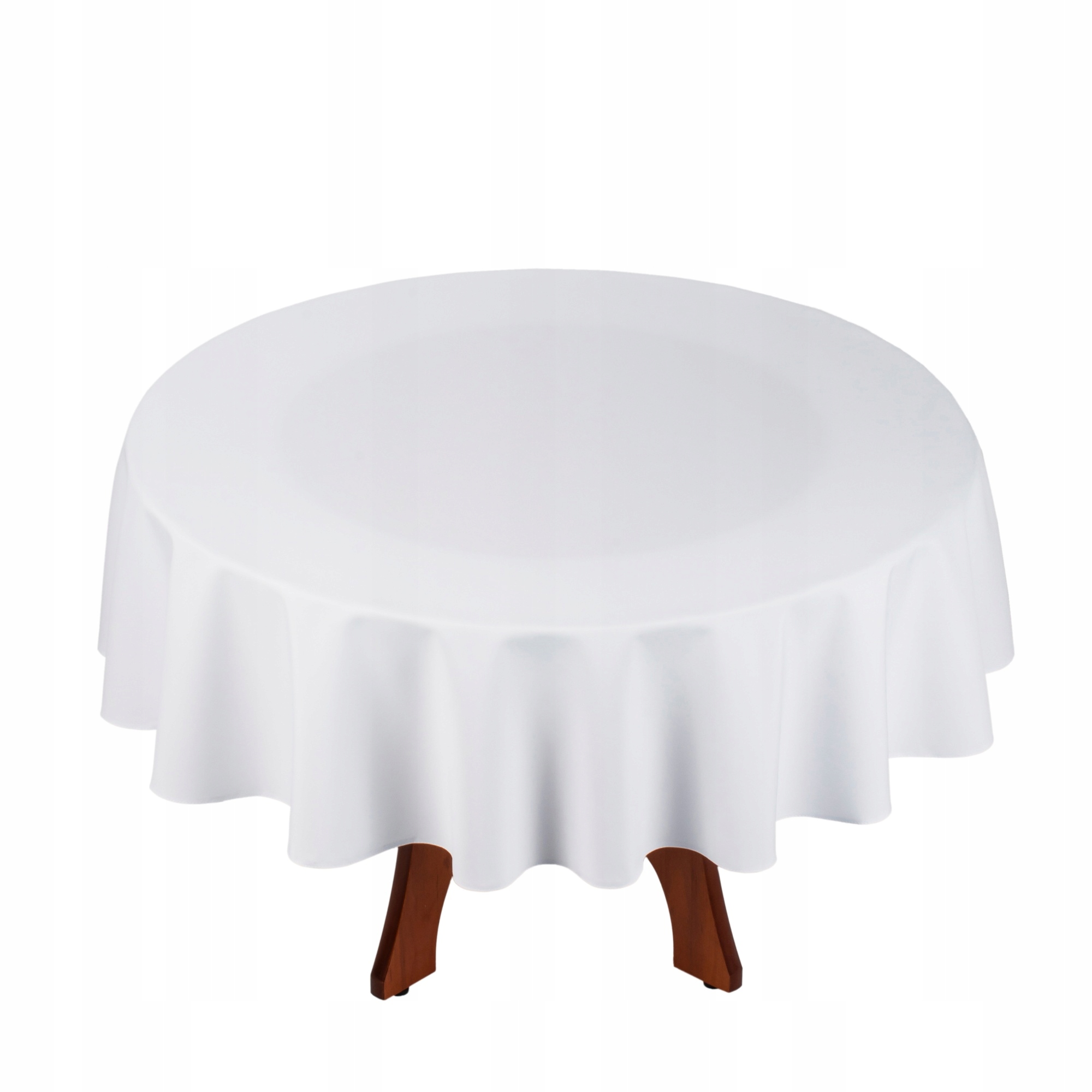 ELEGANCKI GŁADKI OKRĄGŁY OBRUS KOŁO BIAŁY Ø120 Typ obrus