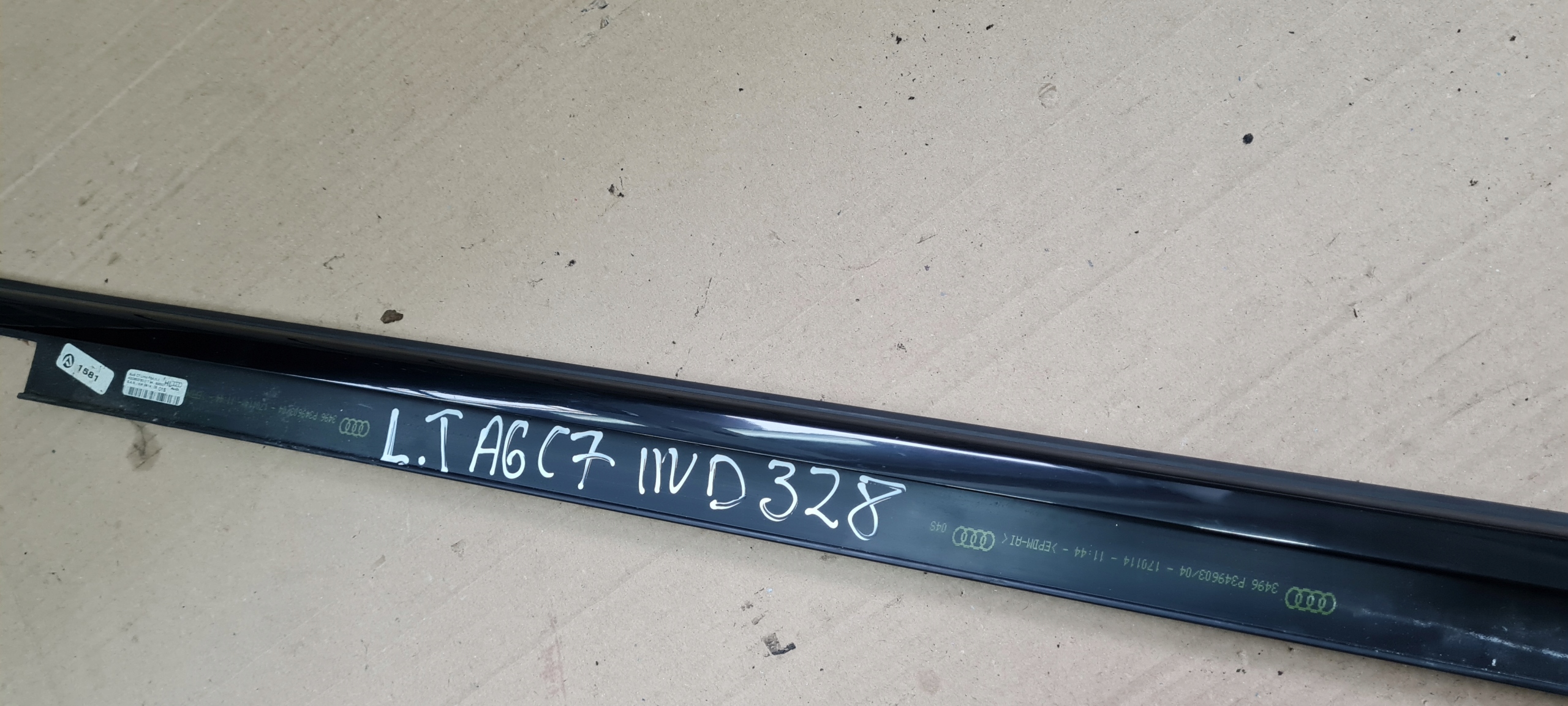 A6 C7 4G moulding dust left rear part SLINE black BLACK 4G0853763A