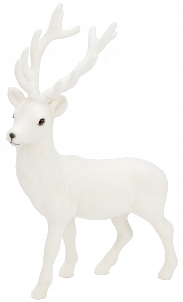 

Renifer Jelonek Flokowany Biały wys. 34CM Lux