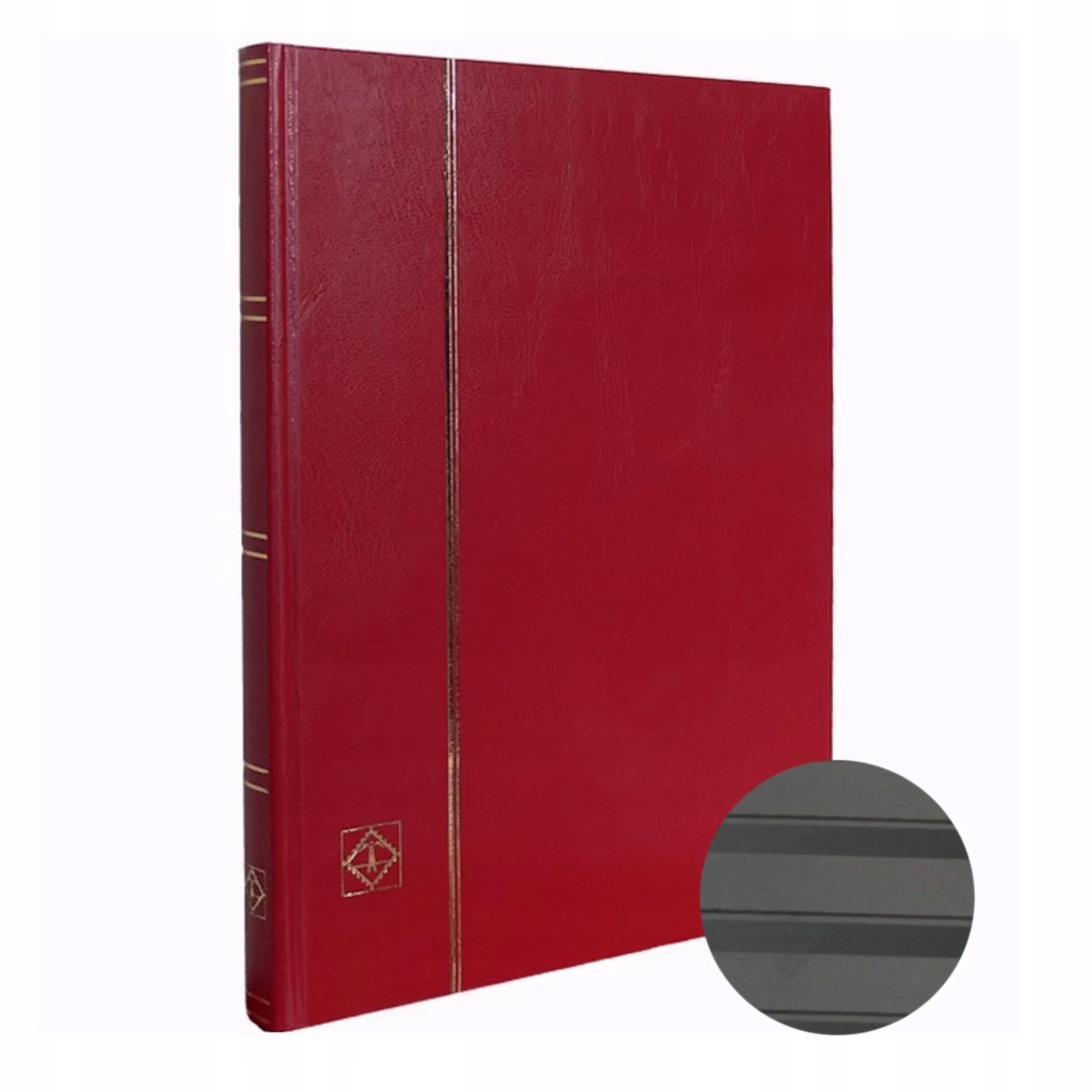 Klaser na známky A4 32 černé stránky Basic Leuchtturm Červený Originální