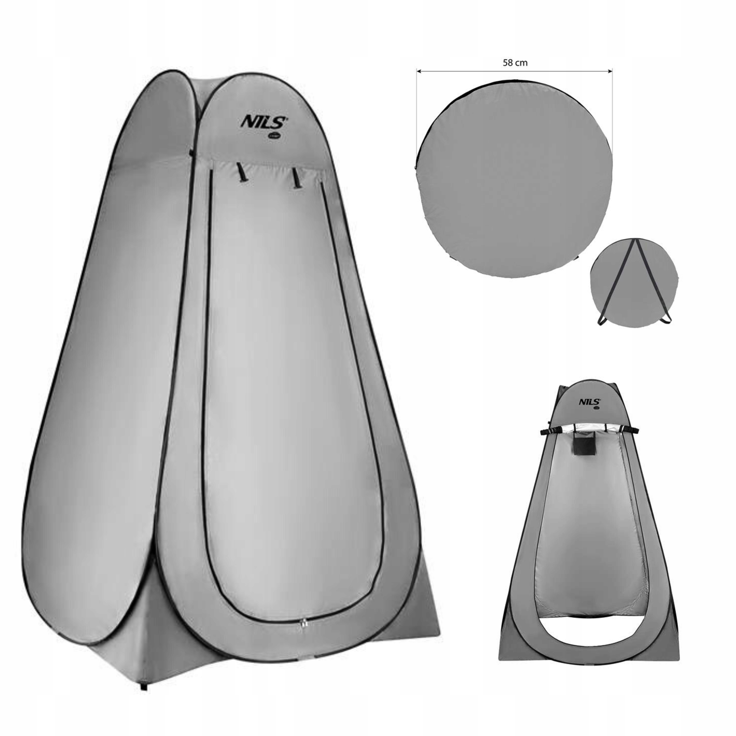 Przebieralnia Szara Namiot Wielofunkcyjny Nils Camp