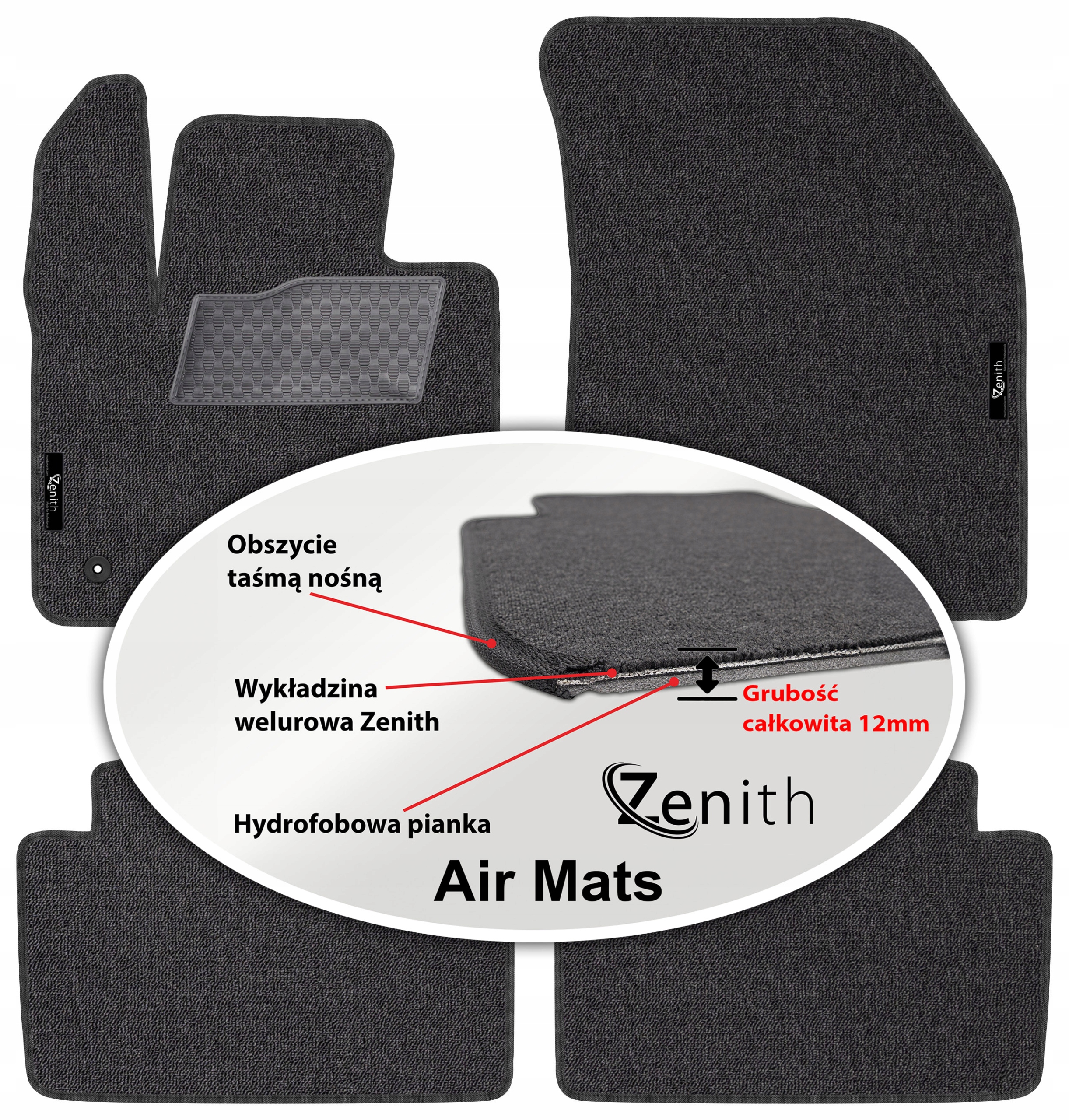 Citroen C5 Aircross 2018 Velúrové koberčeky do auta Zenith Air Mats