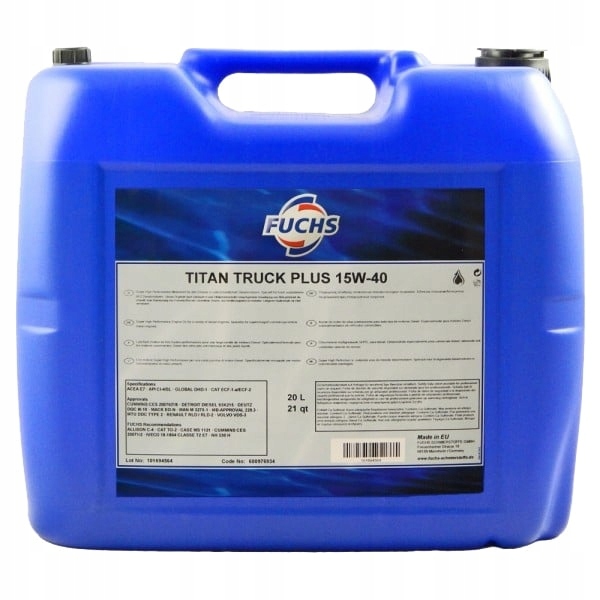 FUCHS TITAN TRUCK PLUS 15w40 моторное масло 20л