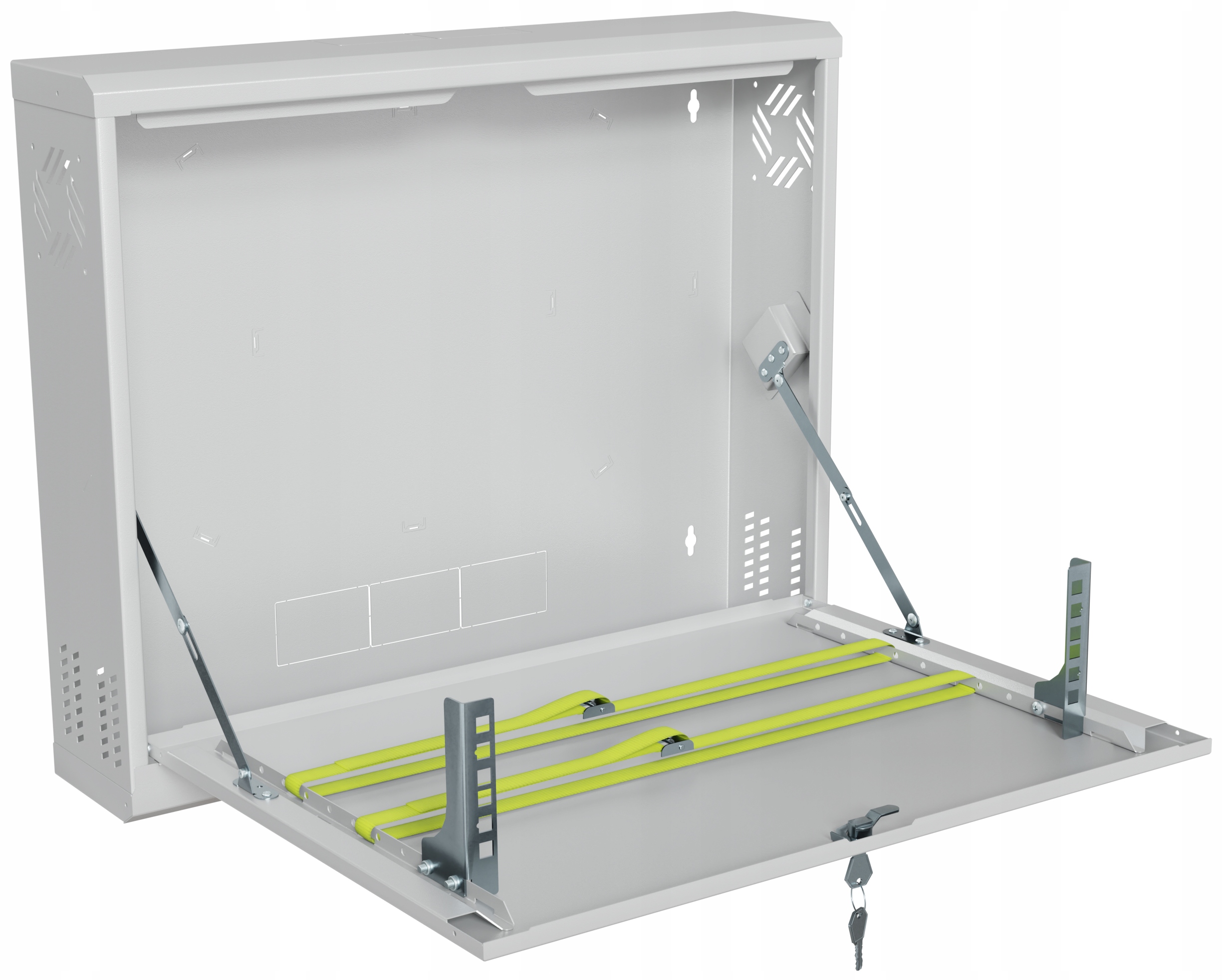 Szafa Obudowa na Rejestrator Wisząca Cctv Dvr Rack 19" 2U 130mm Szara