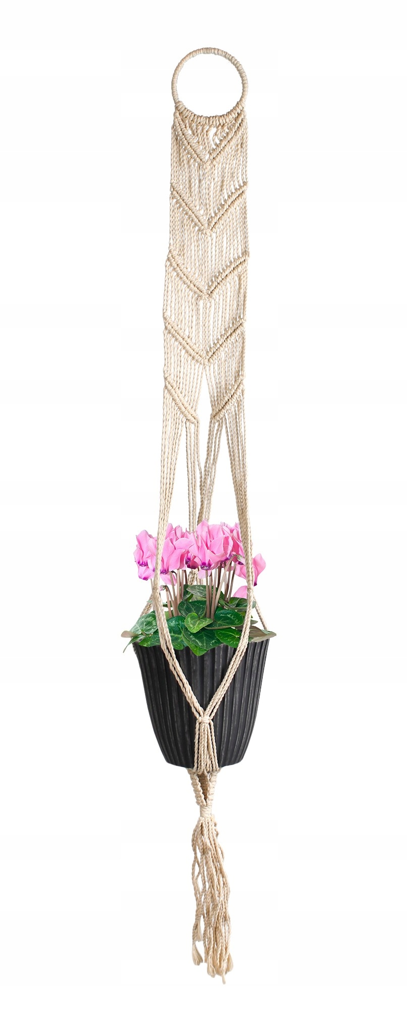 

Makrama Na Doniczkę Kwietnik Ze Sznurka 12x145 cm