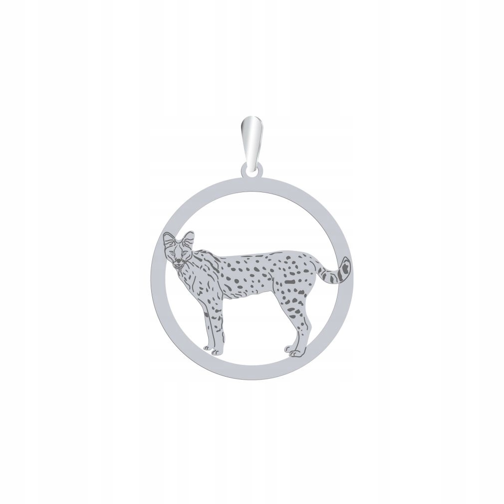 Stříbrný přívěsek s africkým servalem 925 Šperky Dárek Žena Gravírování