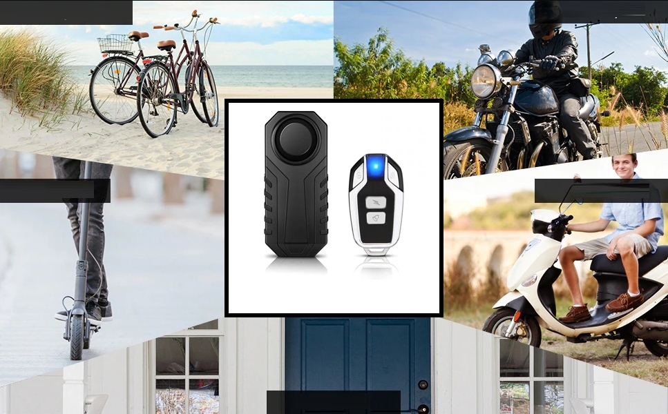 ALARM ROWEROWY MOTOCYKLOWY z PILOTEM GŁOŚNY SKUTECZNY na PILOTA CZUJ. DRGAŃ Model BLOKADA Z PILOTEM FUNKCJA SOS LOKALIZATOR