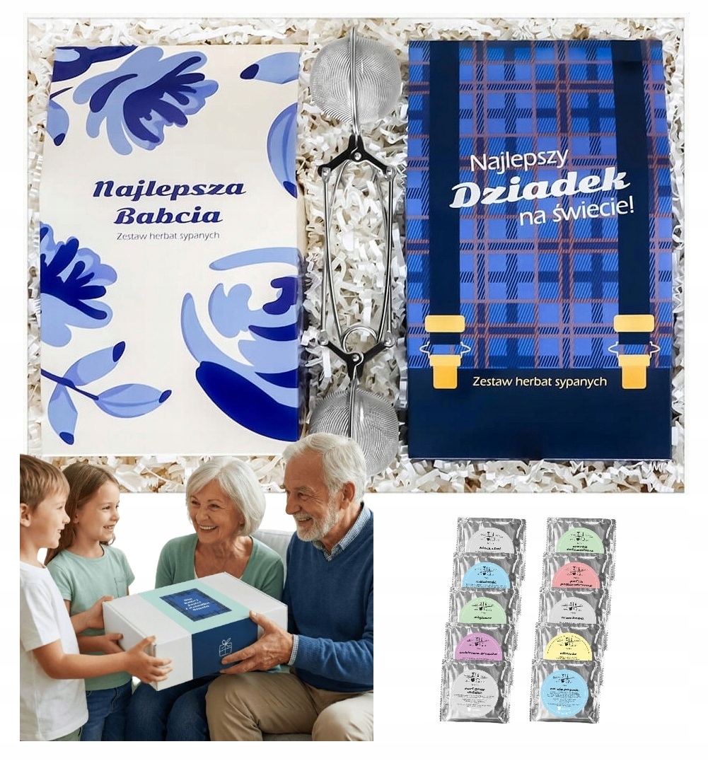 Levně Personalizovaný set na Den babičky a dědečka mix čajů spařovací jednotky
