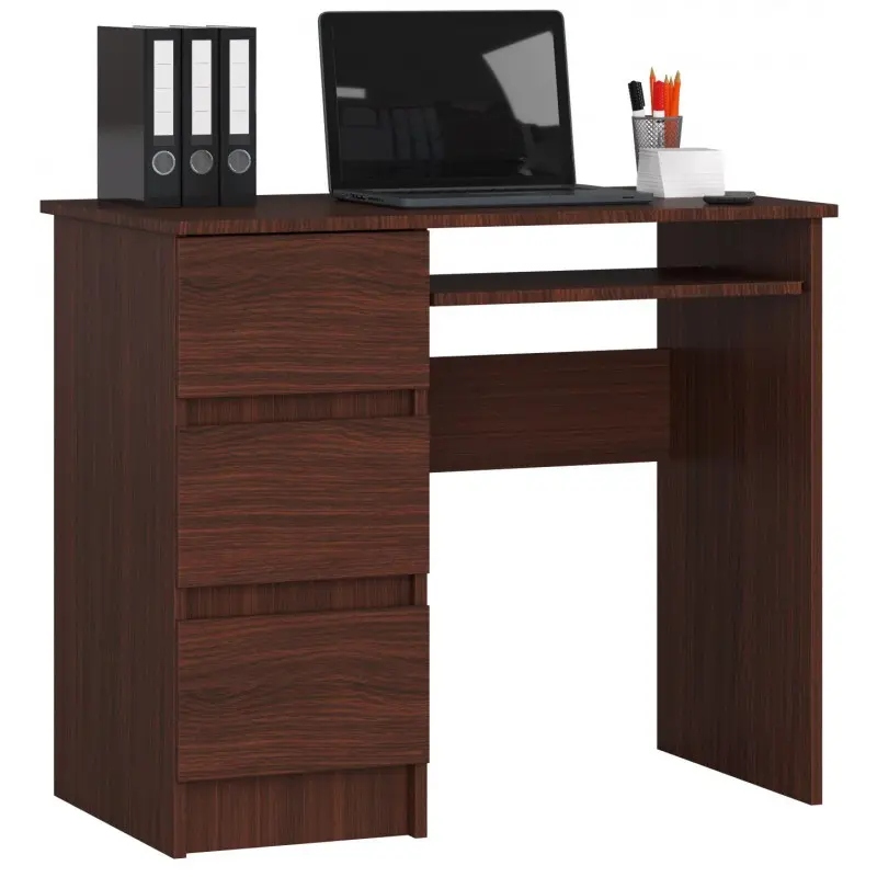 

Biurko do gabinetu 90 cm wenge 3 duże szuflady