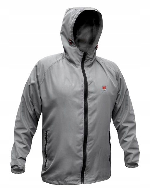 Bunda Double Lehká Větrovka kapuce kapsy zip reflexní XXL .3A