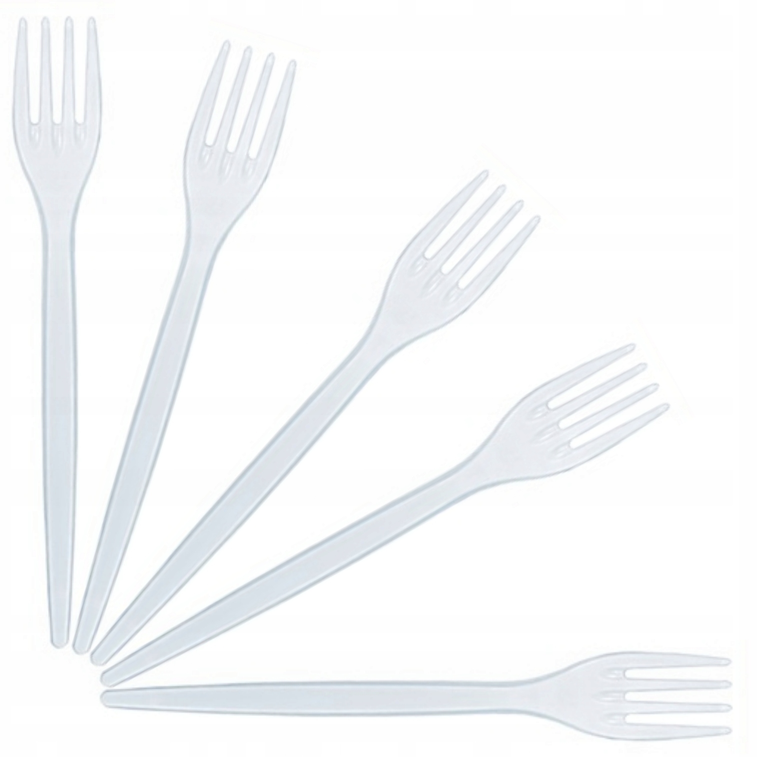 Widelec widelce plastikowe sztućce ekonomiczne białe 17cm 100sztuk