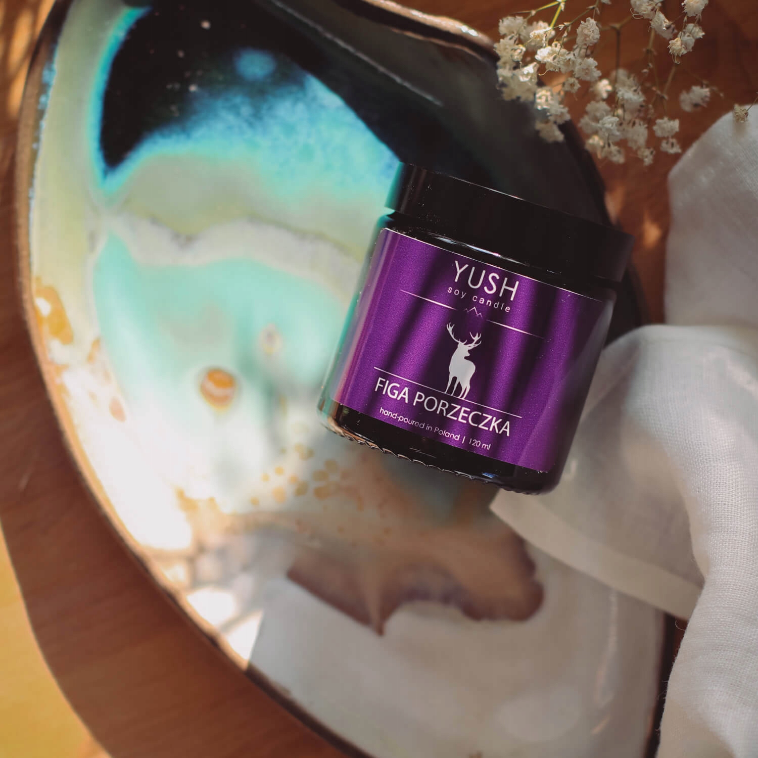 ŚWIECA SOJOWA FIGA PORZECZKA SŁODKA 100% ZAPACHOWA Marka Yush