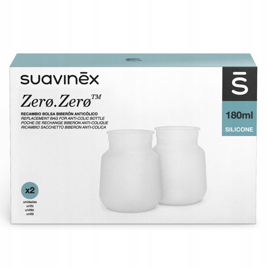 Suavinex TOREBKA ANTYKOLKOWA do Butelki ZERO ZERO 180ml 2 sztuki Kod producenta 8426420082143