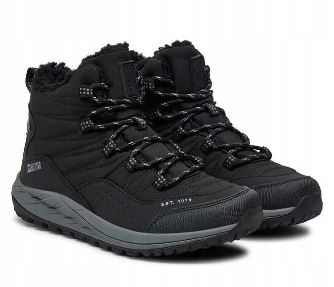 Big Star Černé Zimní Zateplené Trekové Boty Trapery 38